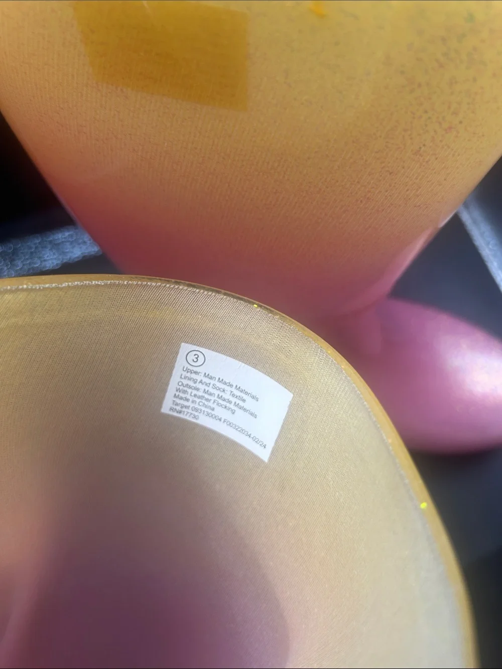 Pink to Yellow Ombre Glitter Rain Boots